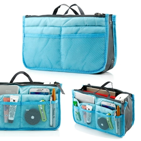 Lady Women Travel Insert Organizer Compartment Bag Handbag Purse Large Liner Tidy Cosmetic Makeup Pouch Storage Tote Bag
