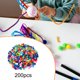 thumbnail image 1 of 200 pompones, bolas de pompones, material para manualidades, manualidades y decoración del hogar, fiestas, decoración navideña, suministros para Color oscuro 1cm, 1 of 8