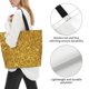 thumbnail image 3 of Disketp Gold Glitter Bolsa Tote Estampada para Mujer, Bolso de Hombro y de Mano para Compras y Viajes, 3 of 8
