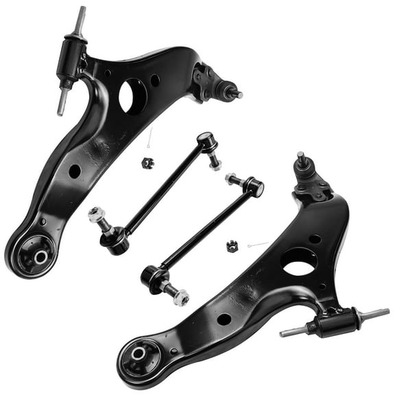 Detroit Axle - Front Lower Control Arms for 2004-2010 Toyota Sienna 2005 2006 2007 2008 2009, 2 Lower Control Arms with Ball Joints, 2 Sway Bar Links Replacement
