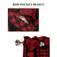 thumbnail image 6 of Valentine's Day Bathroom Window Curtain, Red Black Love Hearts Plaid Romantic Light Filtering Coffee Kitchen Curtains, Bedroom Living Room Curtains 2 Panel 84"x45", 6 of 6