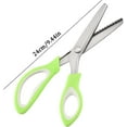 thumbnail image 3 of BSHAPPLUS® Pinking Shears, 9.5" Zig Zag Scissors, Pinking Shears for Fabric, Decorative Edge Scissors, Pinking Scissors, Scissors with Designs, Jagged Edge Scissors, Sewing Pinking Shears, 3 of 8