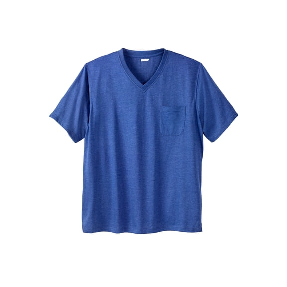 KingSize Men's Big & Tall Shrink-Less Lightweight V-Neck Pocket T-Shirt