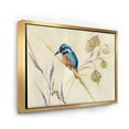 thumbnail image 3 of Designart 'Common Kingfisher Bird On Branch' Traditional Framed Canvas Wall Art Print, 3 of 5
