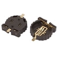 thumbnail image 2 of Unique Bargains 4 Pcs Plastic CR1220 Cell Button Lithium Batteries Socket Holder Brown, 2 of 2