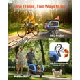 thumbnail image 6 of VEVOR Dog Bike Trailer, Supports up to 88 lbs, 2-in-1 Pet Stroller Cart Bicycle Carrier for Small & Large Dogs, Easy Folding Frame with Quick Release Wheel, Universal Bicycle Coupler, Internal Leash, 6 of 9