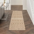 thumbnail image 5 of Nourison Positano Moroccan Trellis Flatweave Outdoor Rug Jute 2' x 6', 5 of 11