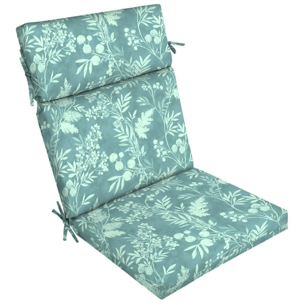 Better Homes & Gardens 44" x 21" Green Floral Outdoor Chair Cushion, 1 Piece