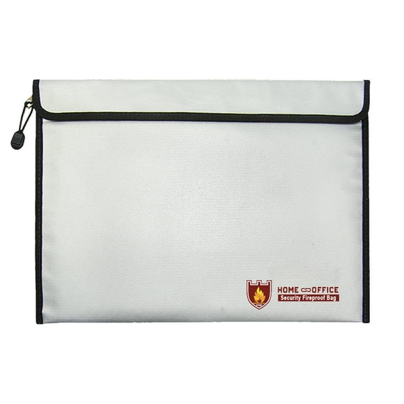 Fireproof Document Bag 38x 28cm Fireproof Waterproof Pouch Cover Pouch Container for A4 Documents Passport Bank File Money Valuables