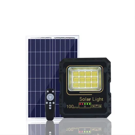 

100W Solar Street Lights Outdoor Solar Powered Street Lamp Dusk To Dawn Solar Flood Light For Parking Lot Garden Street Front Door