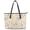 Easter, variant on Uourmeti Rabbit and Daisy Pattern Zippered Tote Bag, Leather Saddle Handbag with Zippered Curved Handbag for Work Dating