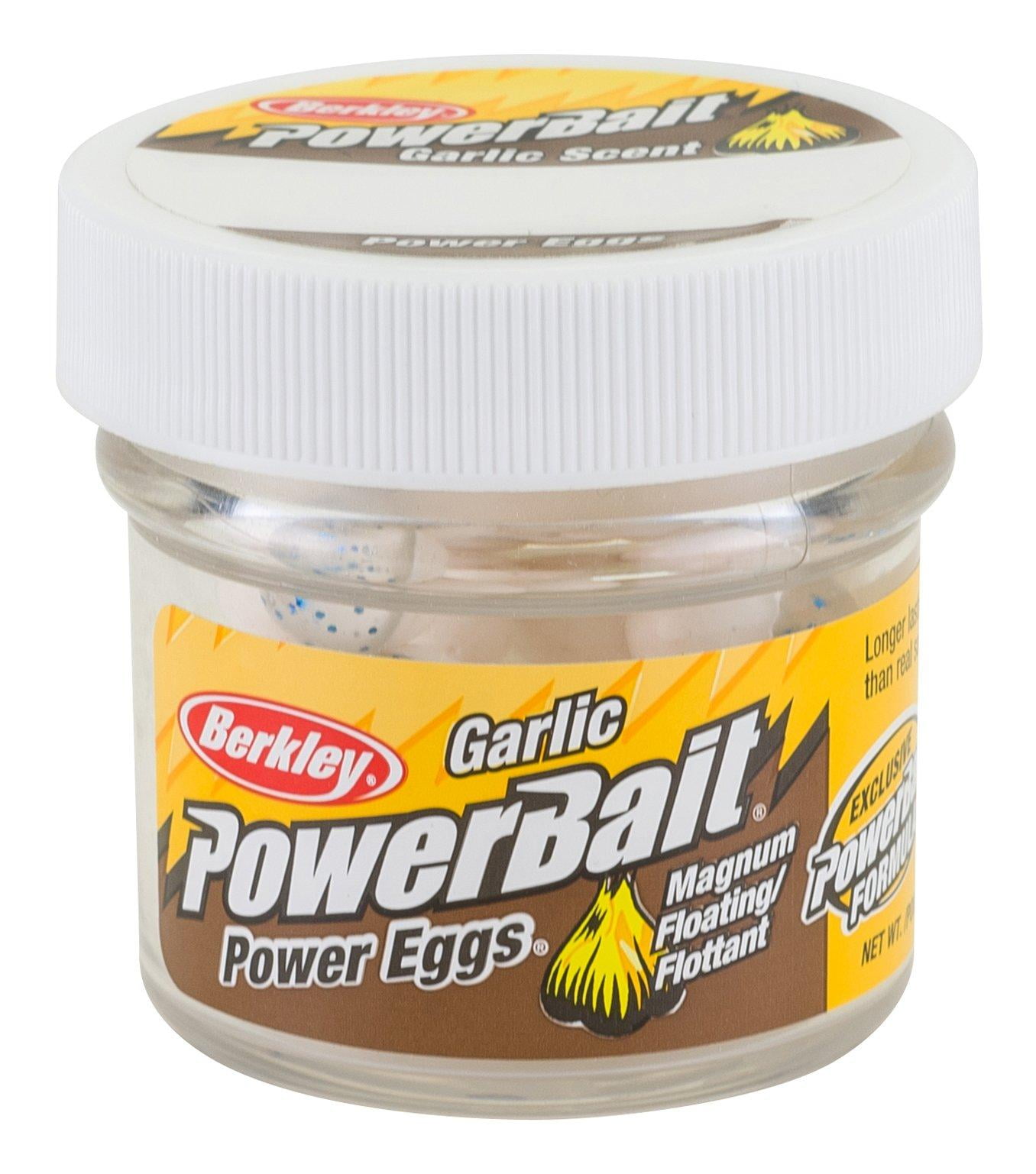 Berkley PowerBait Power Clear Eggs Floating Fishing Bait, Clear Silver Blue-Fl. White,