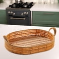 thumbnail image 1 of Cesta de servicio de estilo nórdico, soporte para servir comida, plato de decoración para el hogar, plato de fruta, mesa de cena, bandeja de servicio , s S Soledad Cestas de almacenamiento tejidas a mano, 1 of 10
