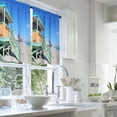 thumbnail image 2 of LALILO Kitchen Curtains and Valances Set of 3 36" Beach Window Treatment Tiers for Window Decor, 2 of 5