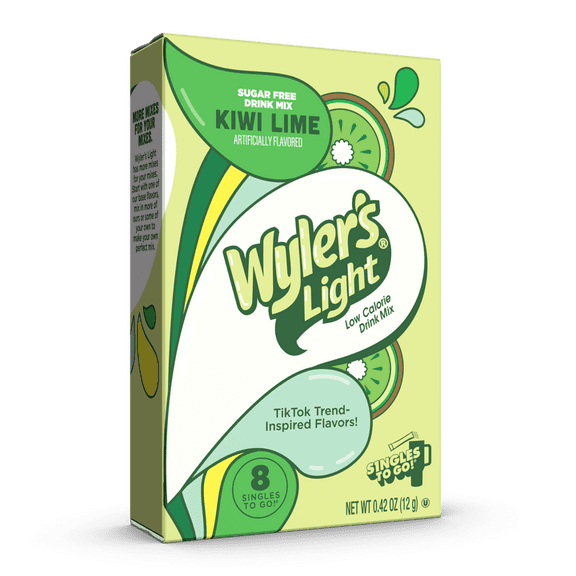 Wyler's Light Watertok Fun Flavor, Kiwi Lime, To Go Pack, 1 Flavor, 0.42 oz., 8 Count