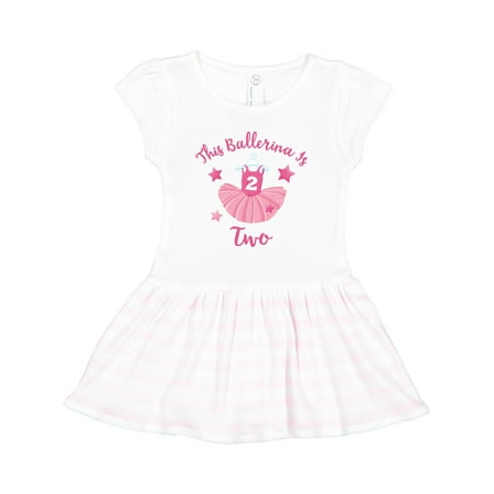 

Inktastic Ballerina 2nd Birthday Gift Toddler Girl Dress