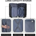 thumbnail image 4 of 24 Inch Luggage Suitcase, Hardside Expandable Rolling Suitcase with TSA Lock, , Checked-Medium Lightweight Luggage with Spinner Wheels, Black, 4 of 8