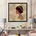 thumbnail image 3 of Designart 'Retro Girl In Golden Art Deco Geometrics II' Modern Framed Art Print, 3 of 4