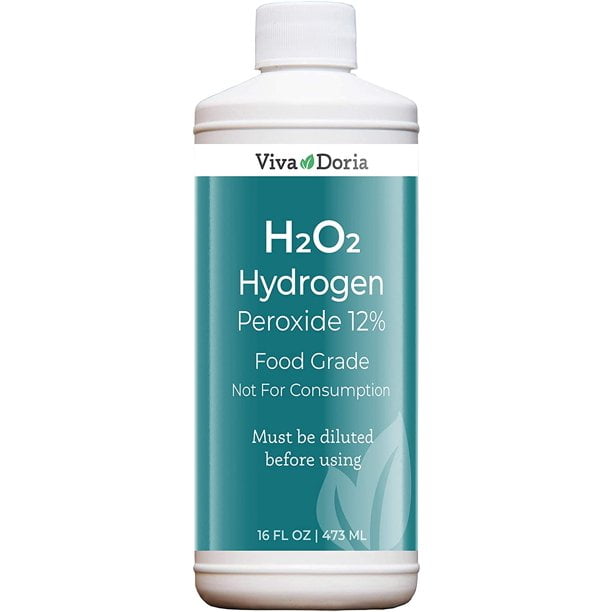 Viva Doria Hydrogen Peroxide 12 Percent Solution, Food Grade, 16 Fluid Ounce