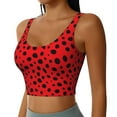 thumbnail image 2 of Kdxio Ladybug Dotted Print Workout Crop Tank Top for Women Racerback Yoga Tank Tops Athletic Sports Shirts Exercise Undershirts, 2 of 5
