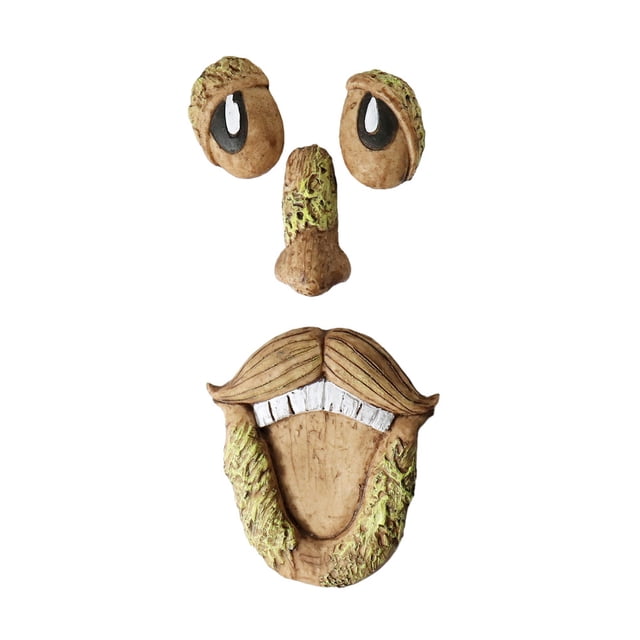 Decoración de cara de fantasmas de corteza Toystoory para jardín de resina