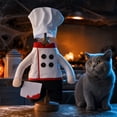thumbnail image 5 of Dog Chef Halloween Costume - Halloween Scary Dog Costume with Knife and Hat, Pet Cosplay Outfit with Arms, Trimmable Hook & Loop Fastener for Fitting Small Medium Large Dogs, 5 of 7