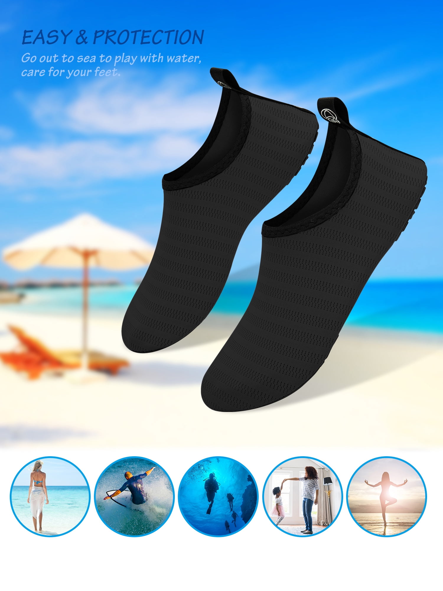 Water Shoes Swim Shoes Quick-Dry Barefoot Aqua Socks Beach Shoes for ...