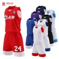 thumbnail image 2 of Conjuntos de camisetas de baloncesto reversibles de gran tamaño para hombres Chaleco deportivo de doble cara Agregue cualquier nombre de equipo Número Camiseta infantil personalizada, 2 of 5