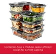 thumbnail image 3 of 2118315 Brilliance Glass Storage 8-Cup Food Containers with Lids, 2-Pack (4 Pieces Total), BPA Free and Leak Proof, Large, Clear, 3 of 5