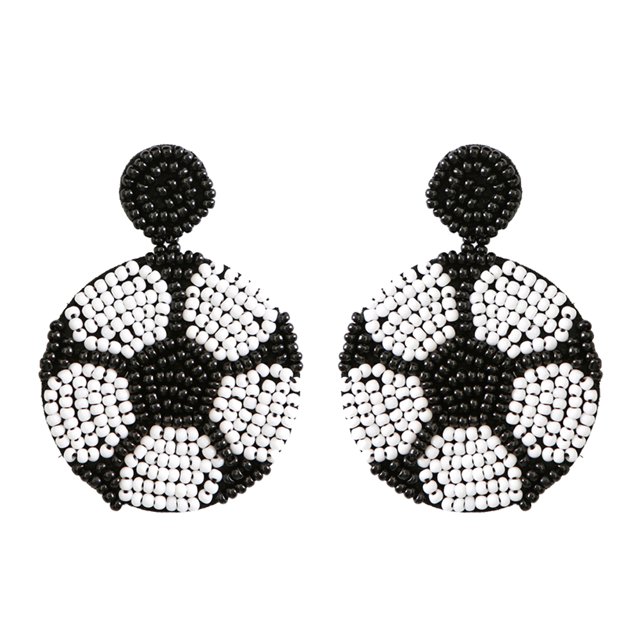 Pendientes Bonitos pendientes colgantes de lágrima de fútbol Juego divertido de pelota Pendientes colgantes Regalo de recuerdo de fiesta de deporte de vacaciones para mujeres Señoras Copa mundial de fútbol Favores de fiesta Suministros MFZFUKR CPB-CJZ843-1