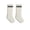 White + Black Stripes, variant on LYMAYTER 0-8Y Infant Toddler Unisex Knee-High Socks Thin Cotton Double-Stripe Solid Color Breathable Soft 1 Pair