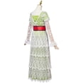 thumbnail image 4 of Rose Dewitt Bukater Costume Rose Lace Dress Romantic Tea Gown Regency Green Long Dress, 4 of 7