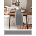 thumbnail image 6 of Grey White Geometric Burlap Cotton Table Runner 16x72 Inches Long, Country Greece Key Art Farmhouse Table Runners, Outdoor Dining Tablecloths Decor for Baby Shower/Party/Wedding, 6 of 6