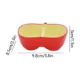 thumbnail image 3 of Ceramic Pet Dog Bowls,Apple Shaped 2 in 1 Pet Feeding Bowls and Water Bowl for Small Dogs,Cute Household Pet Daily Feeding Supply, 3 of 6