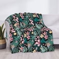 thumbnail image 3 of Yiaed Rose Flowers Print Blanket Throw Blanket Soft Cozy Flannel Blanket for Home Bed Sofa Couch Chair-60"x50", 3 of 6
