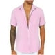 thumbnail image 2 of Blusa y camisa de manga corta con cuello vuelto para hombre, blusa informal de moda con botones y retazos, blusa de manga corta con cuello alto, blusa de poliéster para hombre, 2 of 6