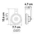 thumbnail image 3 of HELLA 011225881 Signal Horn S77 Set – 12V, 111dB(A), 350/420Hz Low & High Tone, 2-Pack, 3 of 6