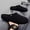 black, variant on Men's Suede Backless Mule Cork Clog Slip-On Slippers