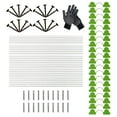 thumbnail image 2 of Aros de jardín con conectores, Clips, juego de aros para invernadero, soporte para plantas DIY, jardín Juego de 30 aros., 2 of 5