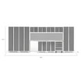 thumbnail image 3 of NewAge Products Bold Series Red 12 Piece Cabinet Set, Heavy Duty 24-Gauge Steel Garage Storage System, Slatwall Included, 3 of 10