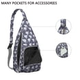 thumbnail image 2 of Boho Cat Print Sling Backpack - Geometric Cat Pattern Crossbody Bag (Aesthetic Design, Perfect Cat Lover Gift), 2 of 4