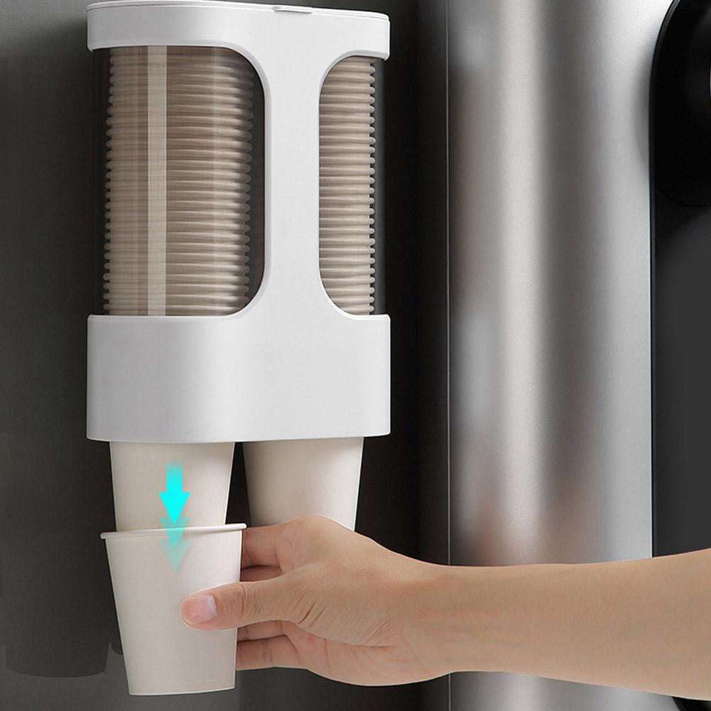 Tebru Disposable Automatic Cup,Transparent Water Dispenser Cup Holder