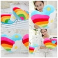 thumbnail image 2 of BRIGHTFUFU 1pc Rainbow Heart Shape Plush PP Almohadas de almohada de algodón (patrón aleatorio), 2 of 8