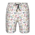 thumbnail image 3 of Balery Summer Floral Traje de Baño Estilo Hawaiano para Hombre, Shorts de Secado Rápido con Bolsillos-Medium, 3 of 6