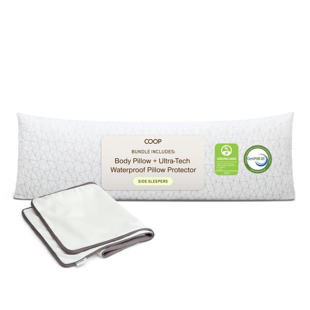 Almohada corporal Coop Home Goods 51 x 137 cm de espuma viscoelástica ajustable
