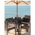 thumbnail image 3 of Outdoor Tablecloth with Umbrella Hole for Patio/Picnic/Party/Camping, Black White Striped Waterproof Table Cloth Square Cover Washable, Modern Abstract Art Lines Stripes (54"x 54"), 3 of 9