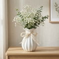 thumbnail image 3 of Unique Bargains Modern Ceramic Flower Vase for Centerpiece White 4.3"L x 4.3"W x 7.9"H, 3 of 5