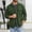 04 Green, variant on YueHuiYing Men's Solid Color Long Sleeve Button Down Shirt With Chest Pockets Casual Collared Cardigan Style Top For Daily Wear And Outdoor Activities