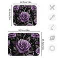 thumbnail image 4 of Yayeee Dish Drying Mat for Kitchen Counter 16"x18" Microfiber Absorbent Pad, Black Roses, 4 of 7