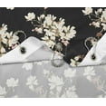thumbnail image 6 of S4Sassy Black Bird & Magnolia Floral Waterproof Bathroom Shower Curtain With Roller Rings Hook-60 x 70 Inch, 6 of 6